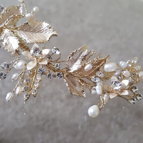 Brushed Gold Bridal Hair Piece